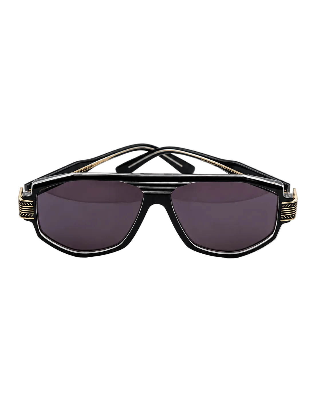EL MIITTEELL Luxury Square Sunglasses – Black & Gold UV400