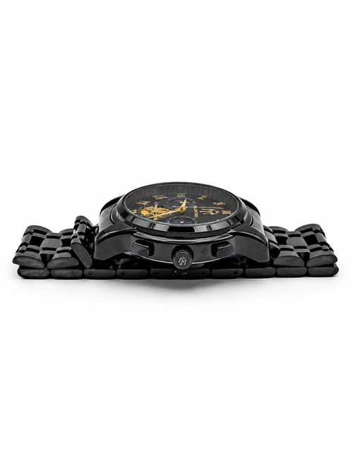 EL MIITTEELL Elite Black Gold Watch
