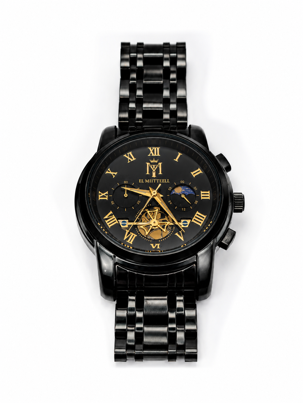 EL MIITTEELL Elite Black Gold Watch