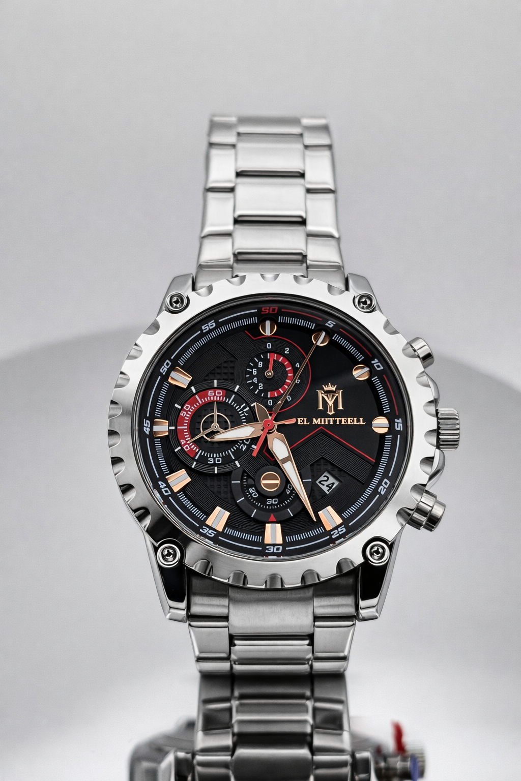 EL MIITTEELL Elite Chronograph – Stainless Steel Black Dial
