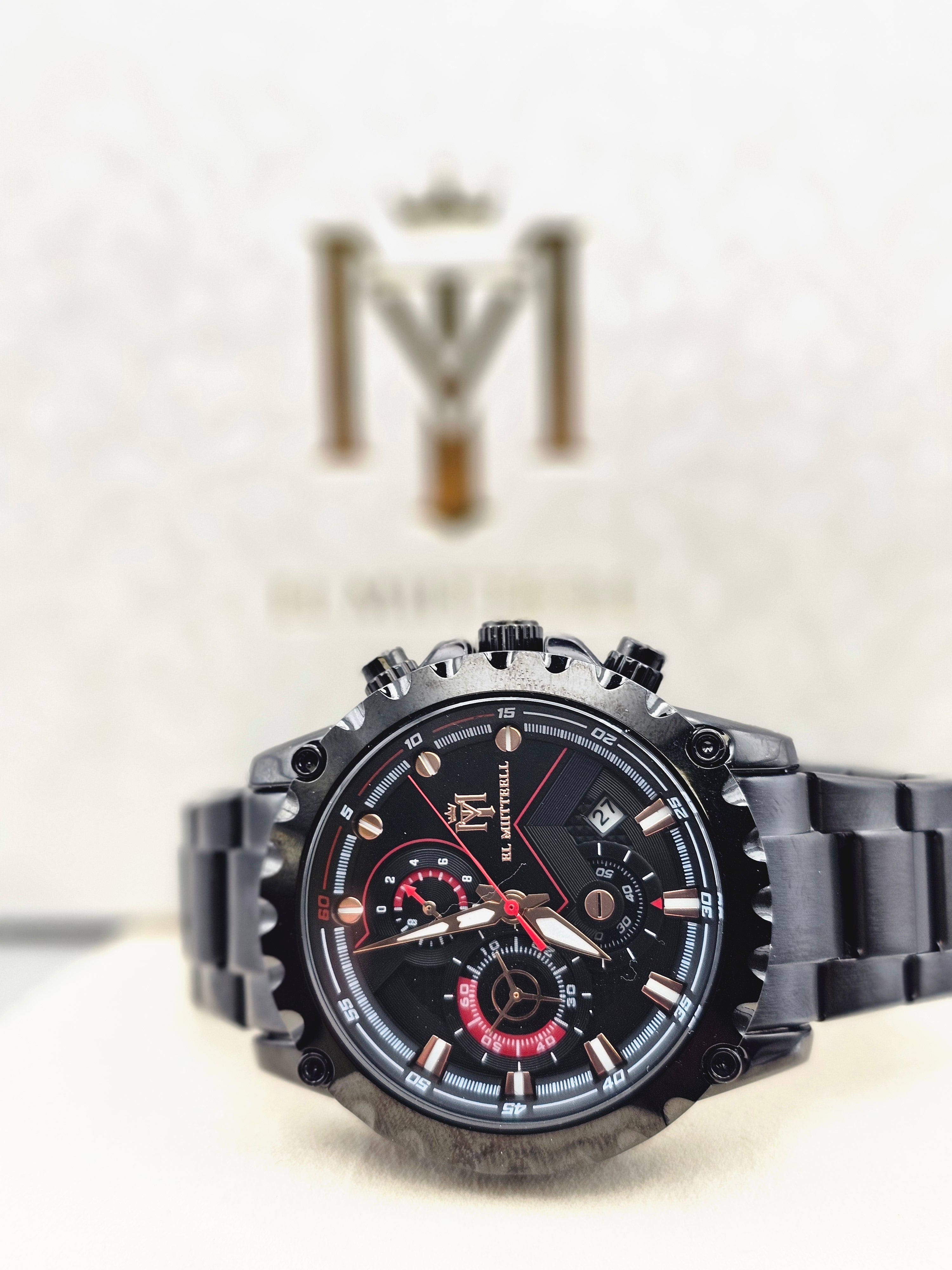 EL MIITTEELL Elite Chronograph – Black Steel